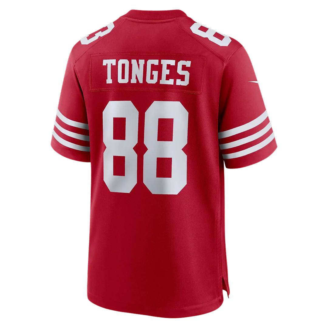 Zennovawear Jake Tonges San Francisco 49ers Team Game Jersey - Scarlet