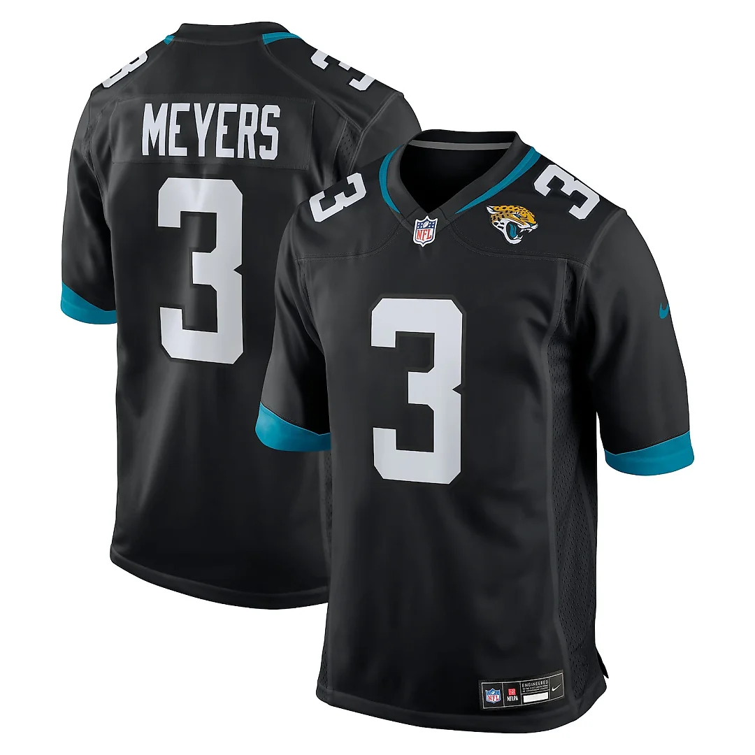 Zennovawear Jakobi Meyers Jacksonville Jaguars Alternate Game Jersey - Black