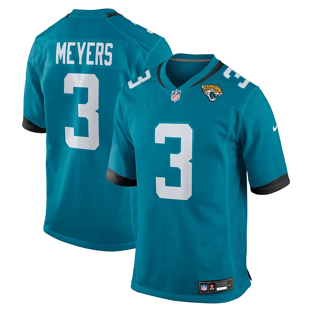 Zennovawear Jakobi Meyers Jacksonville Jaguars Team Game Jersey - Teal
