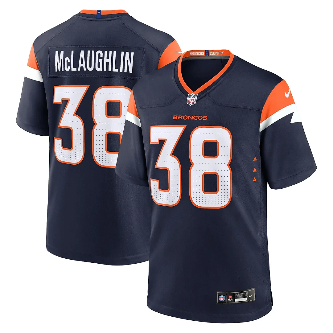 Zennovawear Jaleel McLaughlin Denver Broncos Alternate Game Jersey - Navy