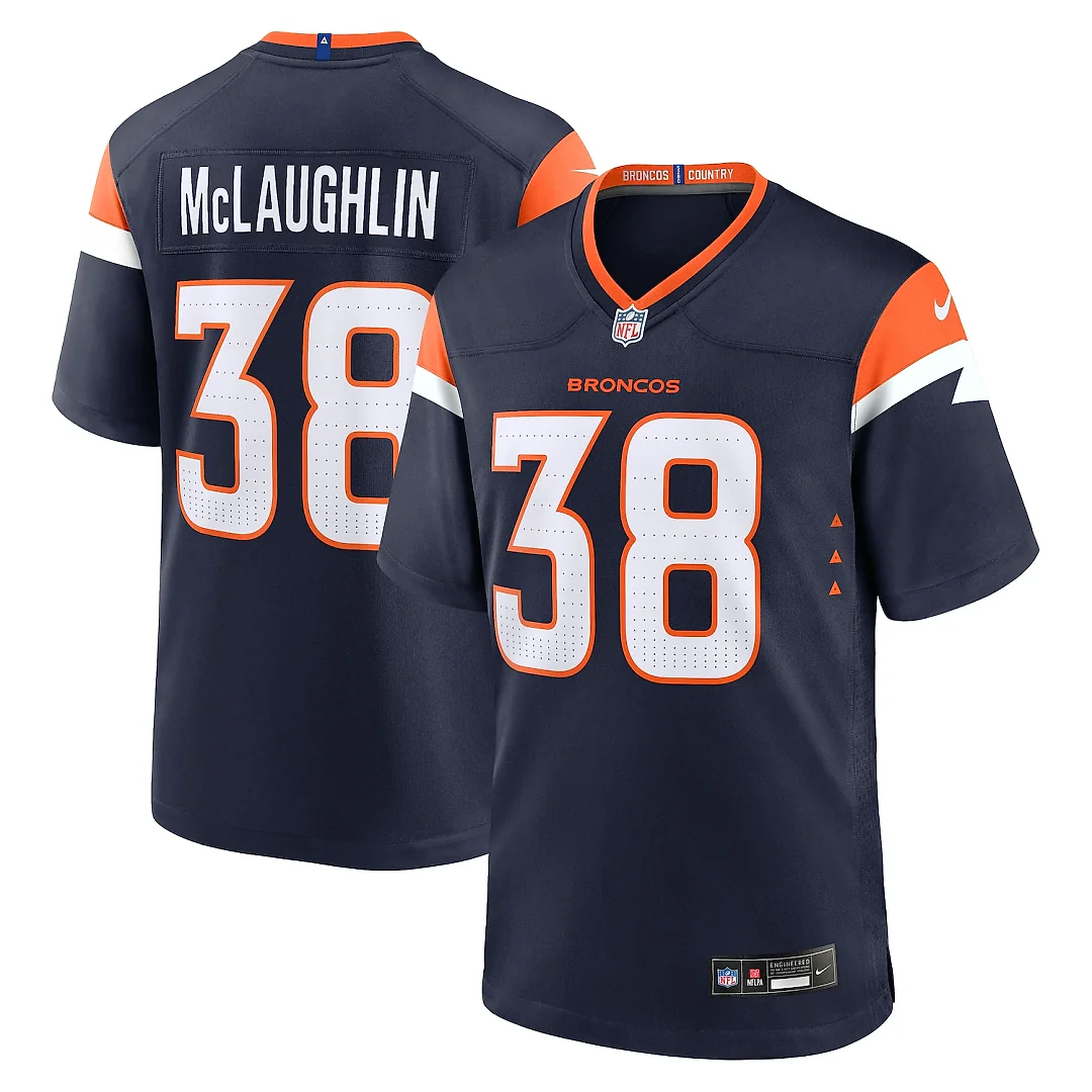 Zennovawear Jaleel McLaughlin Denver Broncos Alternate Game Jersey - Navy