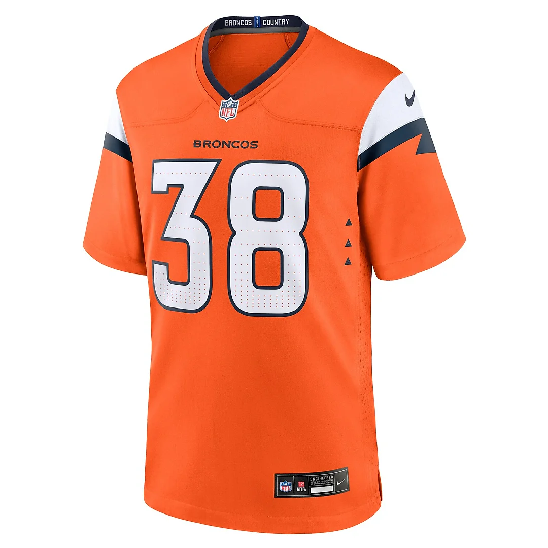Zennovawear Jaleel McLaughlin Denver Broncos Team Game Jersey - Orange