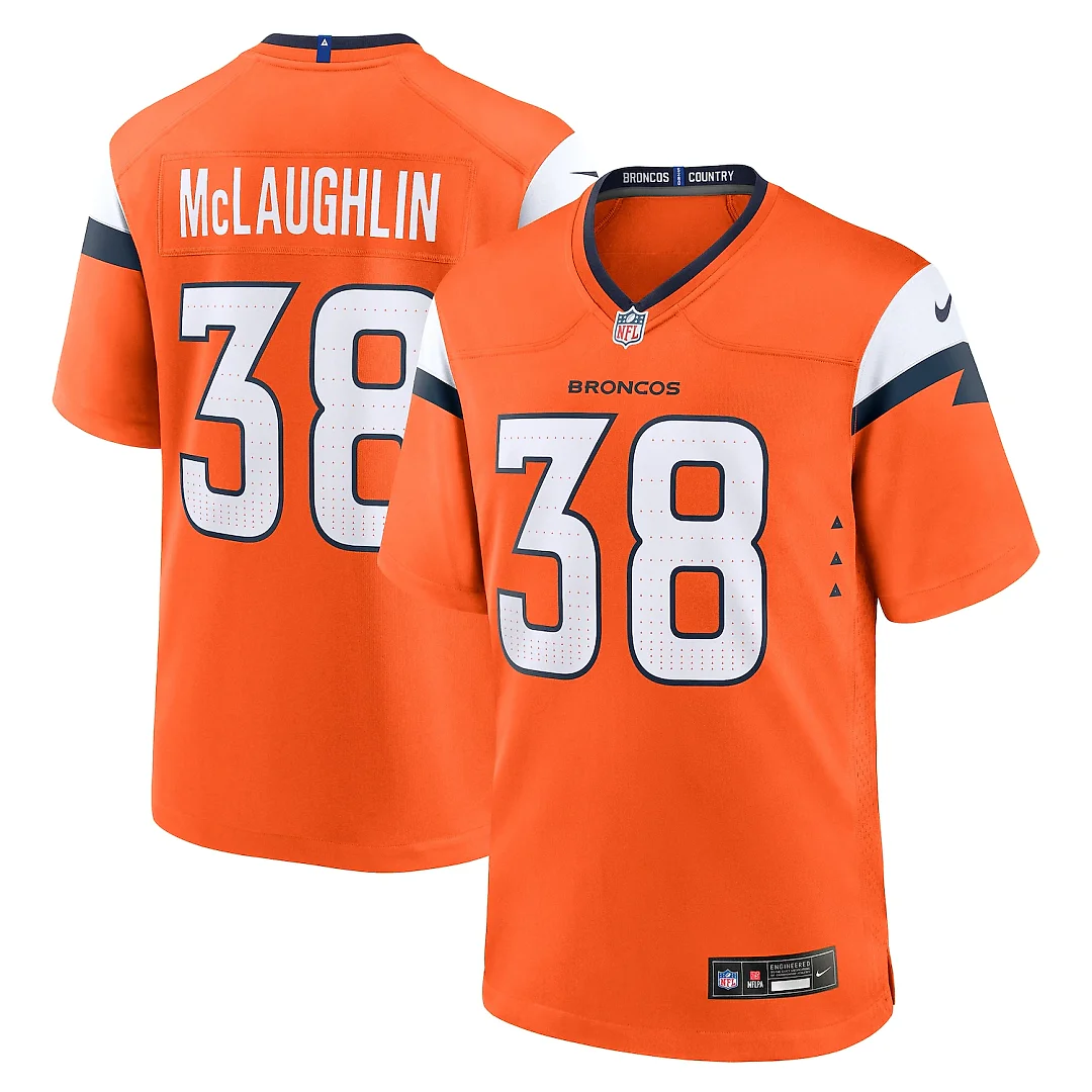 Zennovawear Jaleel McLaughlin Denver Broncos Team Game Jersey - Orange