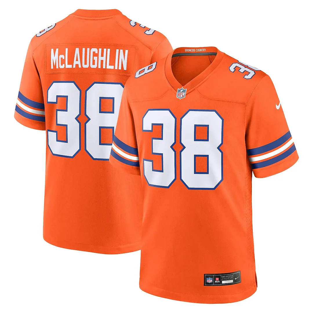 Zennovawear Jaleel McLaughlin Denver Broncos Mile High Collection 1977 Throwback Player Game Jersey - Orange