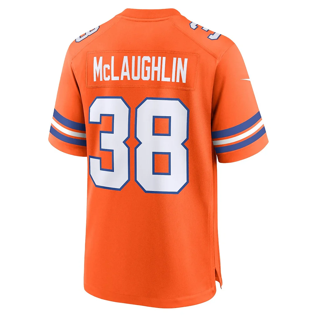 Zennovawear Jaleel McLaughlin Denver Broncos Mile High Collection 1977 Throwback Player Game Jersey - Orange