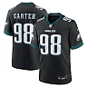 Zennovawear Jalen Carter Philadelphia Eagles Alternate Game Player Jersey - Black