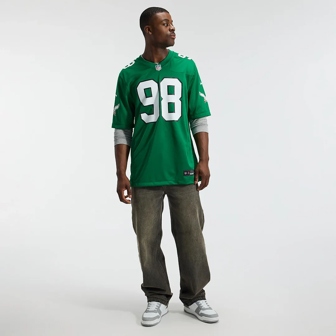 Zennovawear Jalen Carter Philadelphia Eagles Alternate Game Jersey - Kelly Green