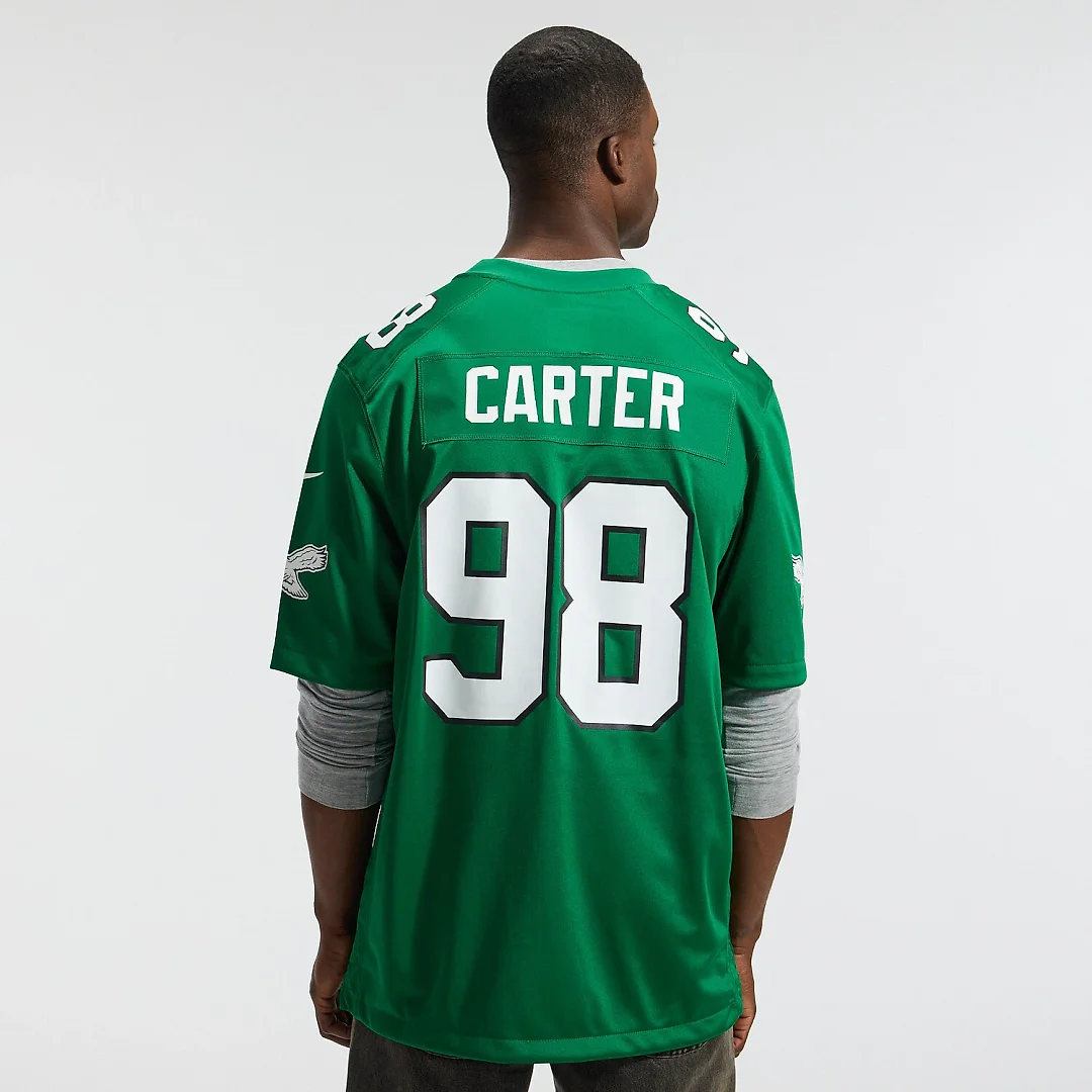 Zennovawear Jalen Carter Philadelphia Eagles Alternate Game Jersey - Kelly Green