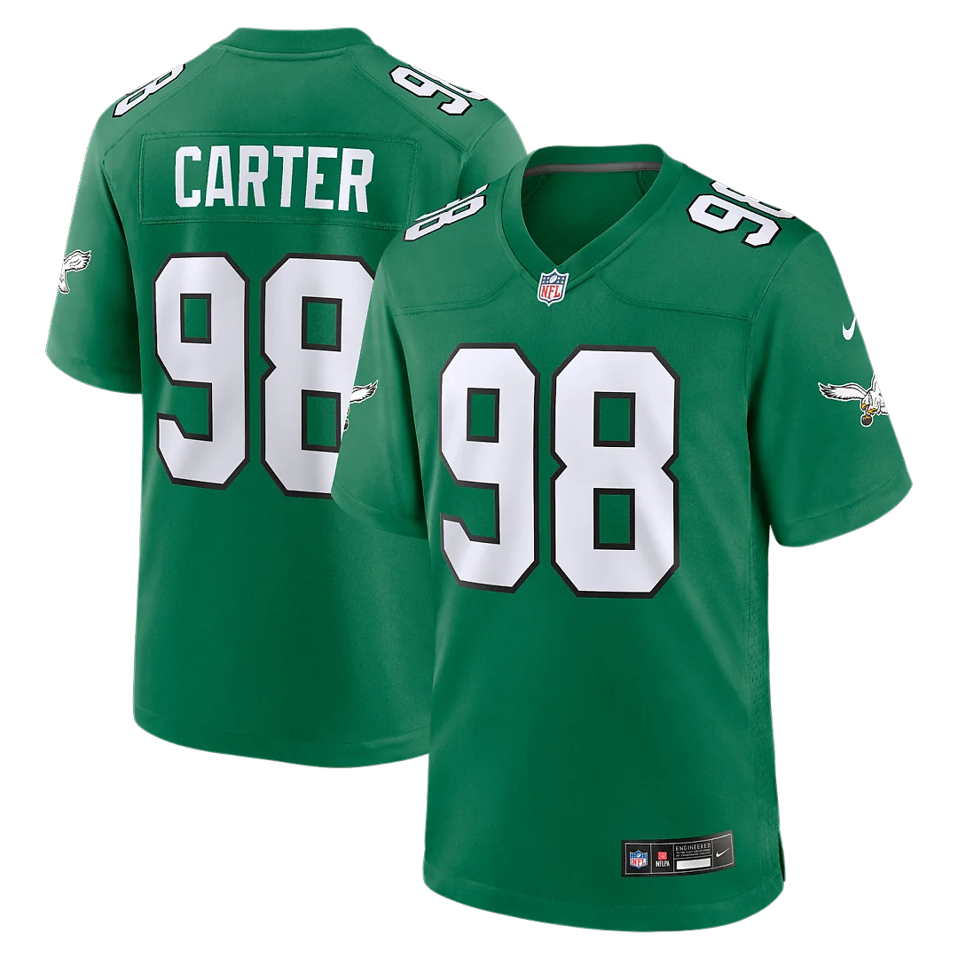 Zennovawear Jalen Carter Philadelphia Eagles Alternate Game Jersey - Kelly Green