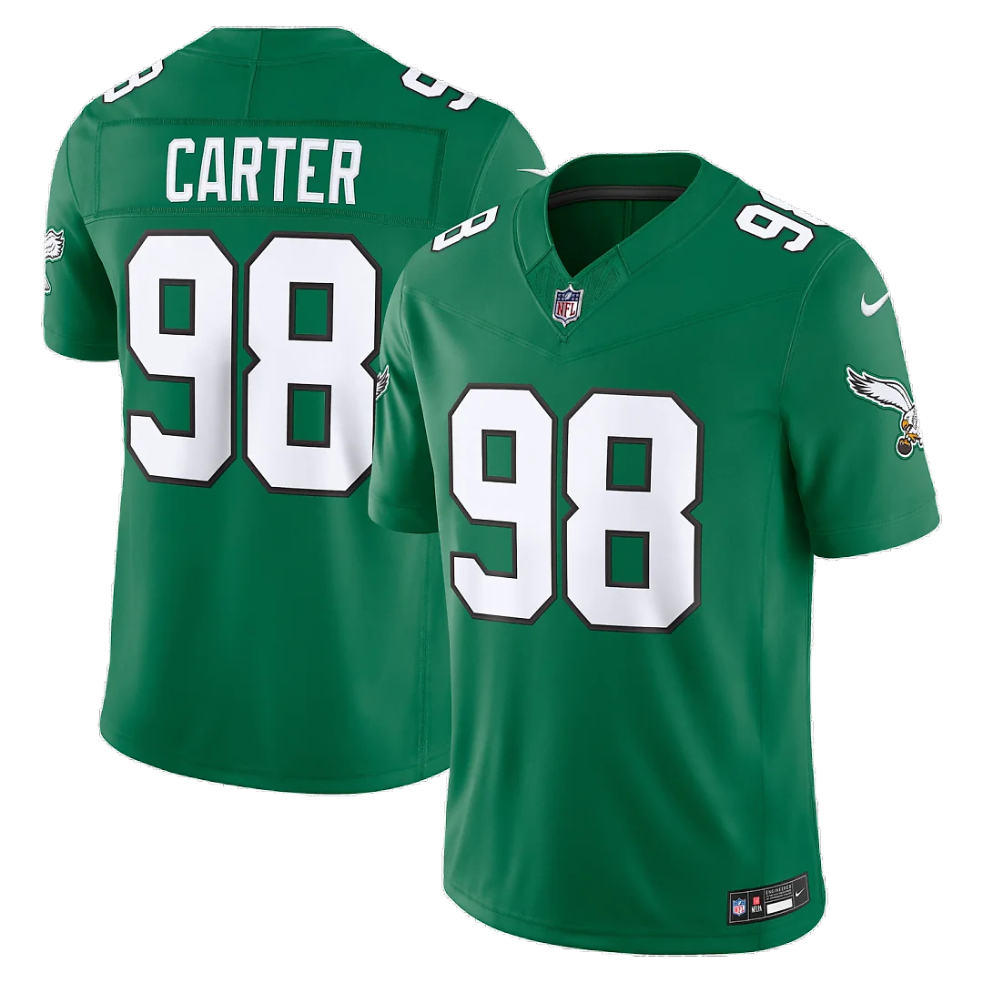 Zennovawear Jalen Carter Philadelphia Eagles Alternate Vapor FUSE. Stitched Limited Jersey - Kelly Green