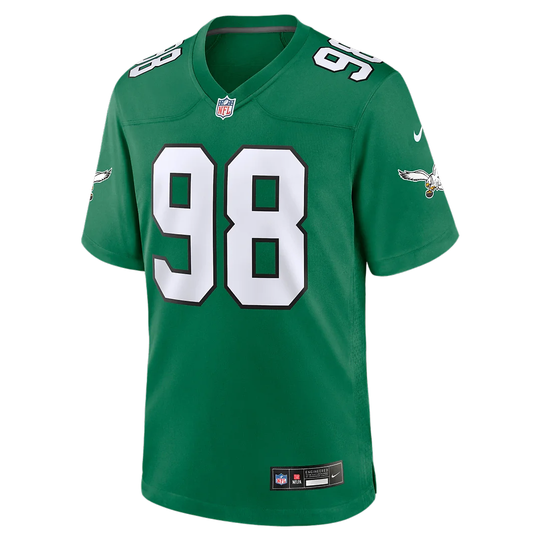 Zennovawear Jalen Carter Philadelphia Eagles Alternate Game Jersey - Kelly Green