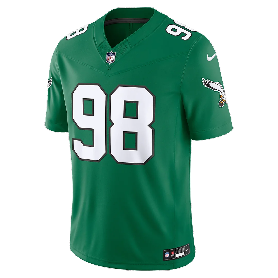 Zennovawear Jalen Carter Philadelphia Eagles Alternate Vapor FUSE. Stitched Limited Jersey - Kelly Green