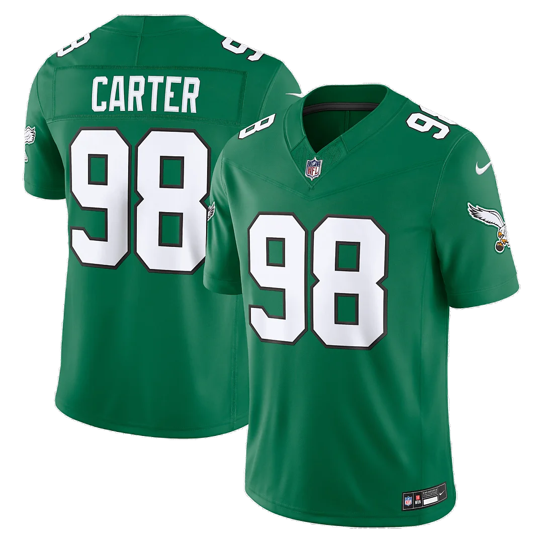 Zennovawear Jalen Carter Philadelphia Eagles Alternate Vapor FUSE. Stitched Limited Jersey - Kelly Green