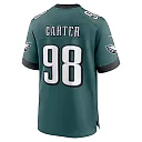 Zennovawear Jalen Carter Philadelphia Eagles Team Game Jersey - Midnight Green