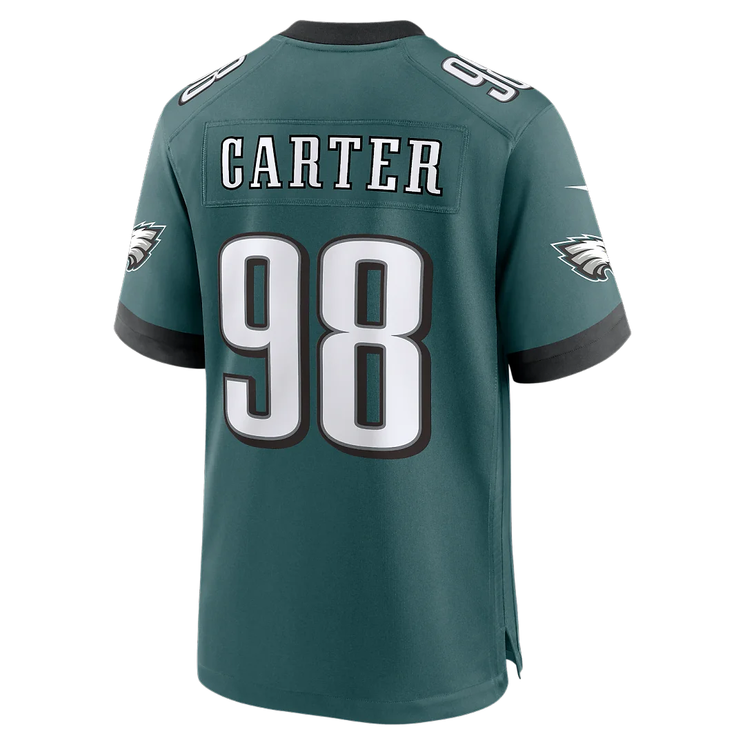 Zennovawear Jalen Carter Philadelphia Eagles Team Game Jersey - Midnight Green