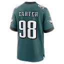 Zennovawear Jalen Carter Philadelphia Eagles Team Game Jersey - Midnight Green