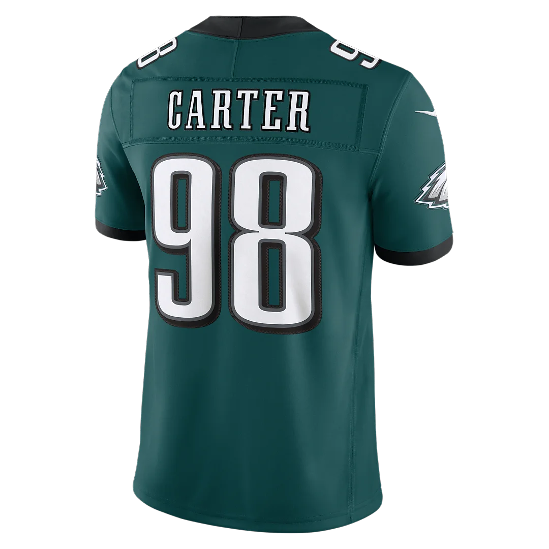 Zennovawear Jalen Carter Philadelphia Eagles Team Vapor FUSE. Stitched Limited Jersey - Midnight Green