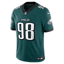 Zennovawear Jalen Carter Philadelphia Eagles Team Vapor FUSE. Stitched Limited Jersey - Midnight Green