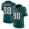 Zennovawear Jalen Carter Philadelphia Eagles Team Vapor FUSE. Stitched Limited Jersey - Midnight Green