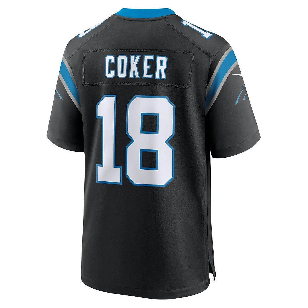 Zennovawear Jalen Coker Carolina Panthers Team Game Jersey - Black