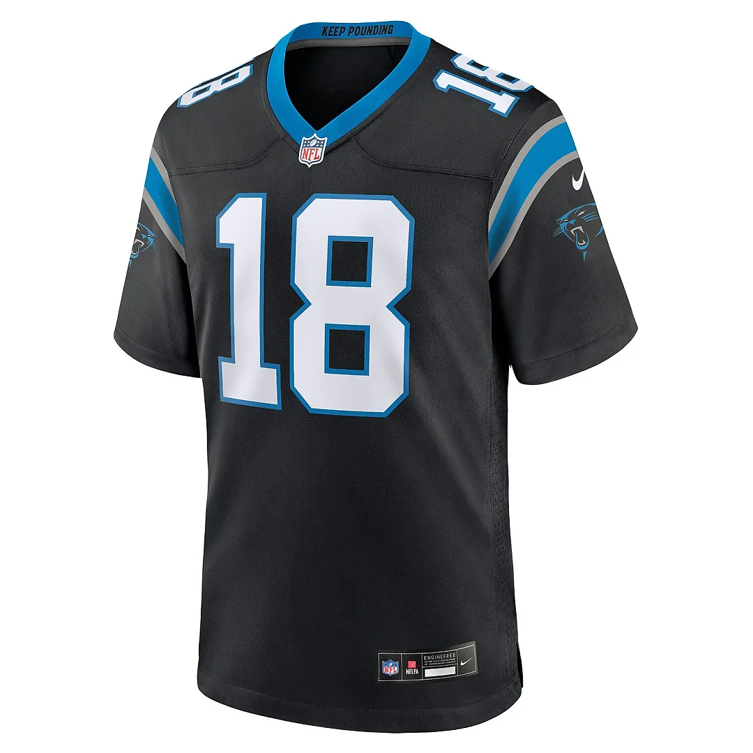 Zennovawear Jalen Coker Carolina Panthers Team Game Jersey - Black