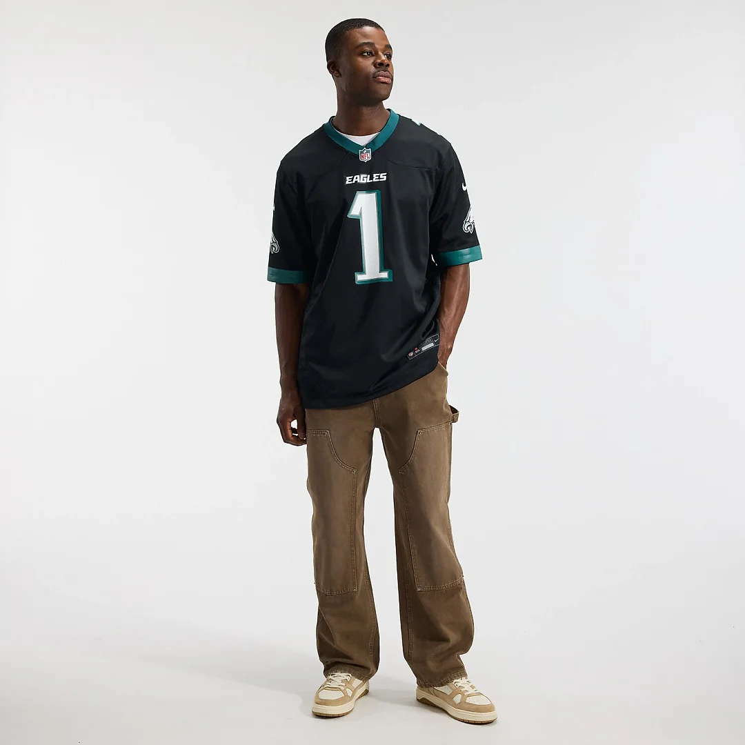 Zennovawear Jalen Hurts Philadelphia Eagles Alternate Game Jersey - Black