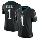 Zennovawear Jalen Hurts Philadelphia Eagles Alternate Vapor FUSE. Limited Jersey - Black