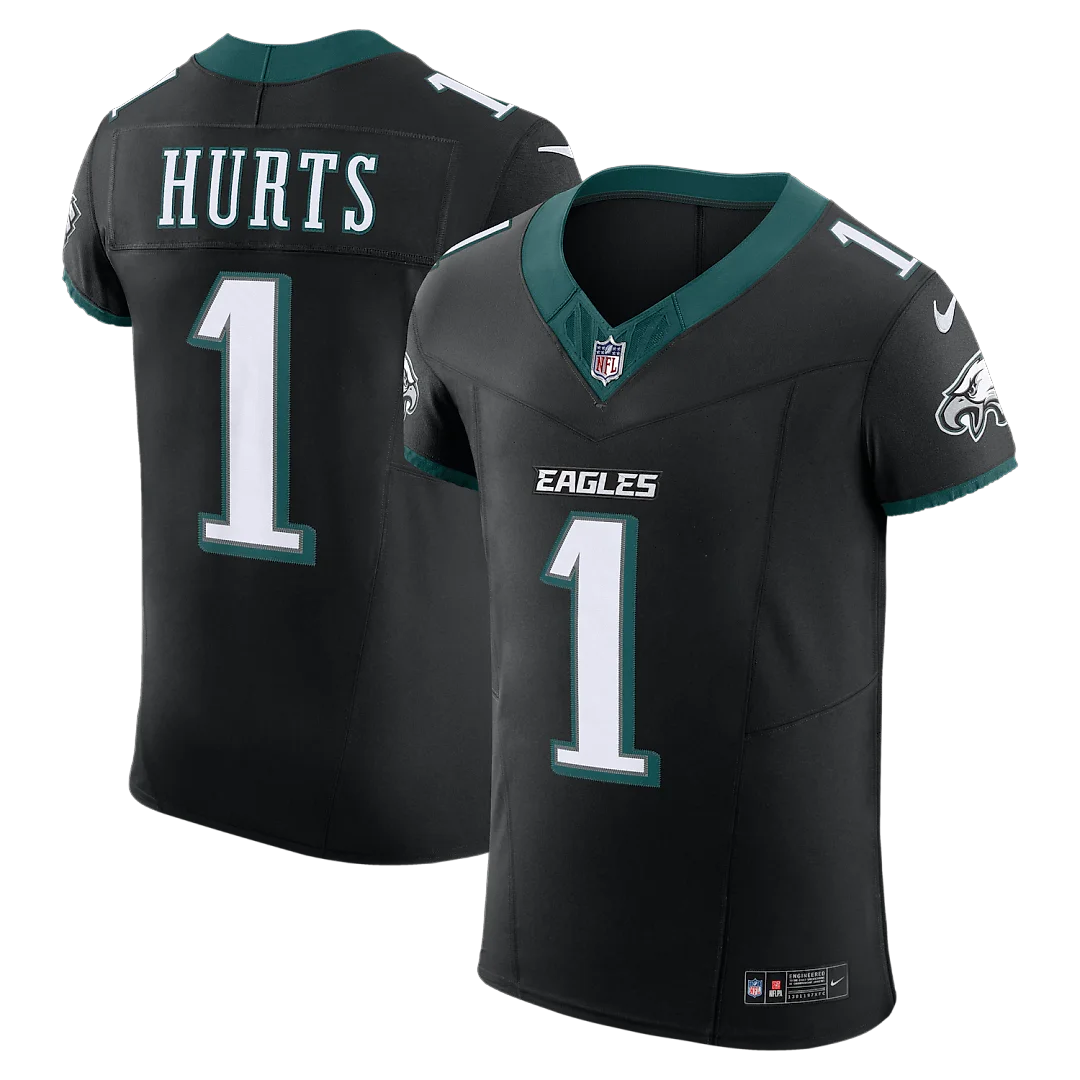 Zennovawear Jalen Hurts Philadelphia Eagles Alternate Vapor FUSE. Elite Jersey - Black