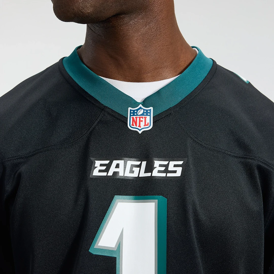 Zennovawear Jalen Hurts Philadelphia Eagles Alternate Game Jersey - Black