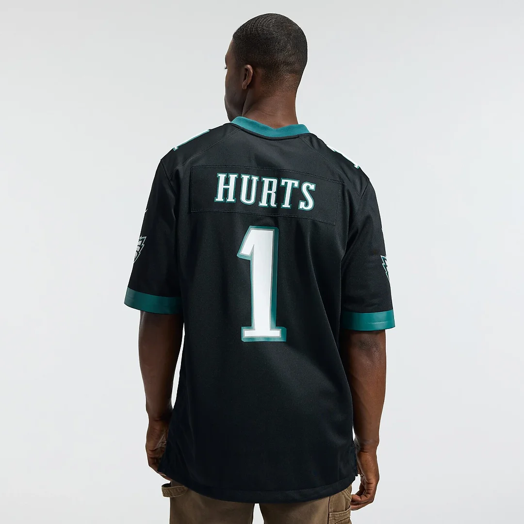 Zennovawear Jalen Hurts Philadelphia Eagles Alternate Game Jersey - Black