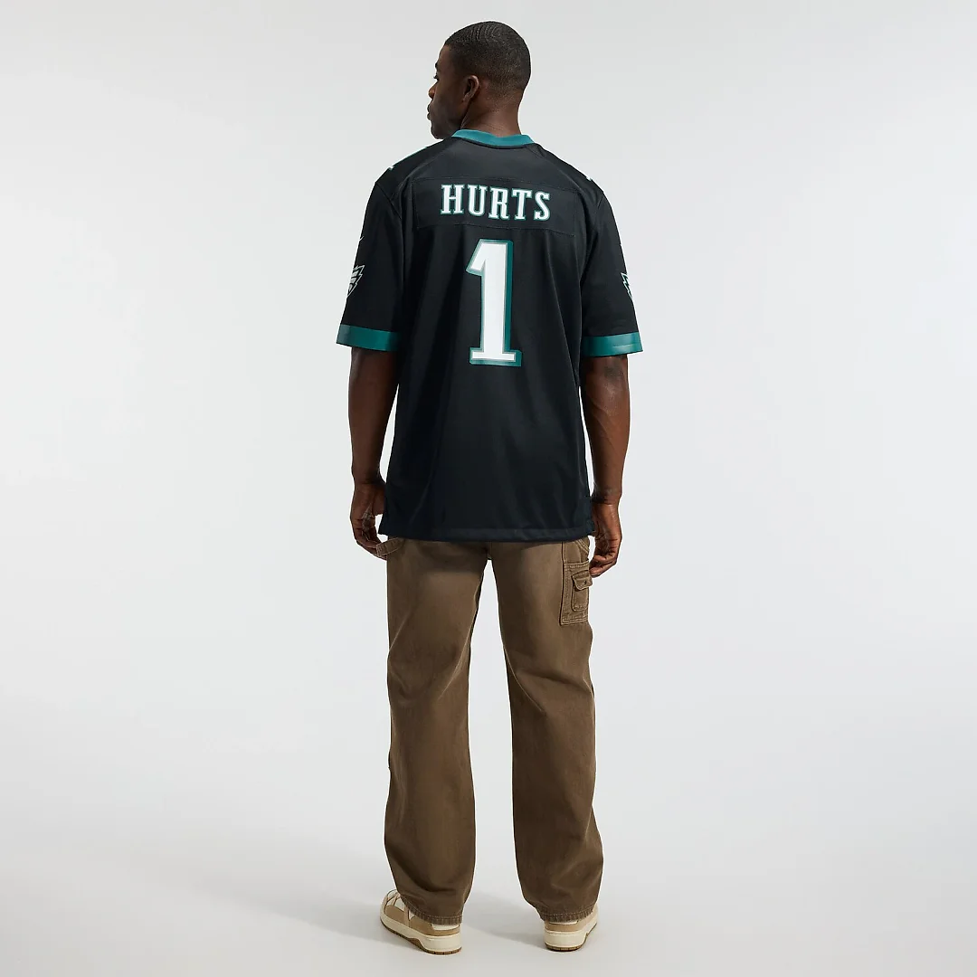 Zennovawear Jalen Hurts Philadelphia Eagles Alternate Game Jersey - Black