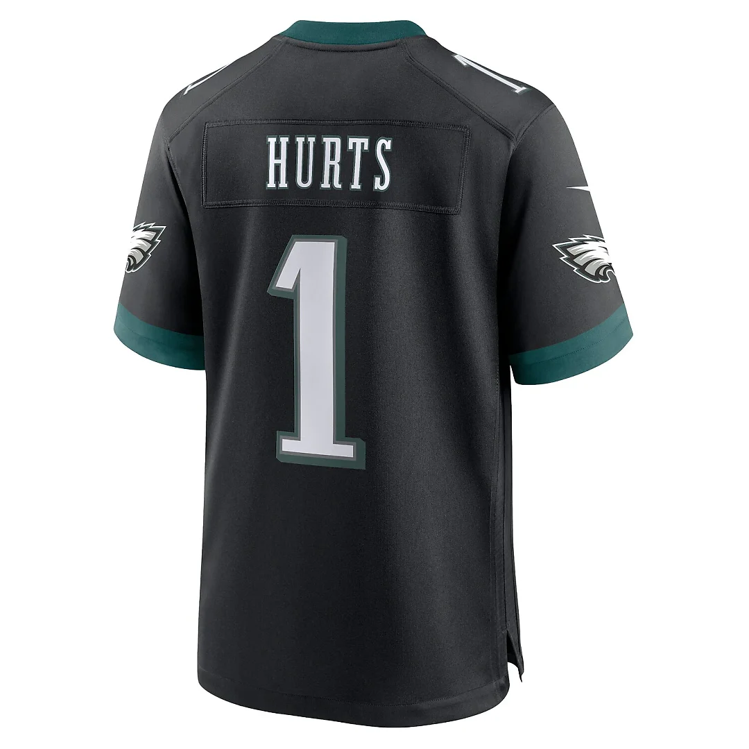 Zennovawear Jalen Hurts Philadelphia Eagles Alternate Game Jersey - Black