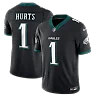 Zennovawear Jalen Hurts Philadelphia Eagles Alternate Vapor FUSE. Stitched Limited Jersey - Black