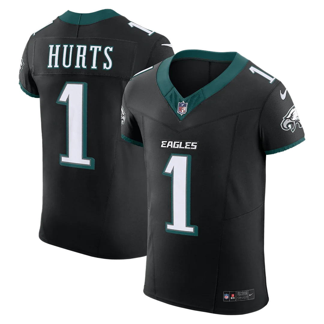 Zennovawear Jalen Hurts Philadelphia Eagles Alternate Vapor FUSE. Elite Jersey - Black
