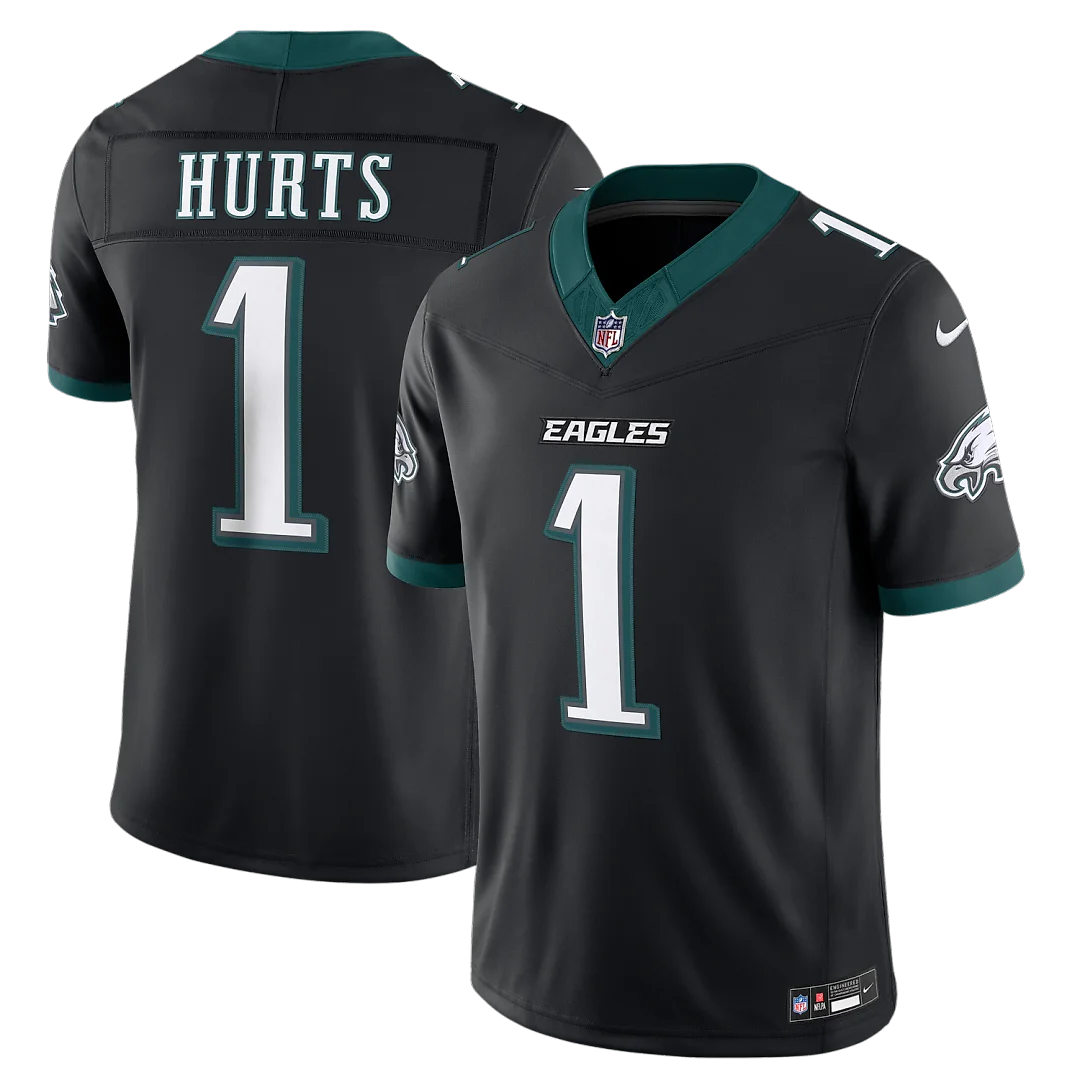 Zennovawear Jalen Hurts Philadelphia Eagles Alternate Vapor FUSE. Stitched Limited Jersey - Black