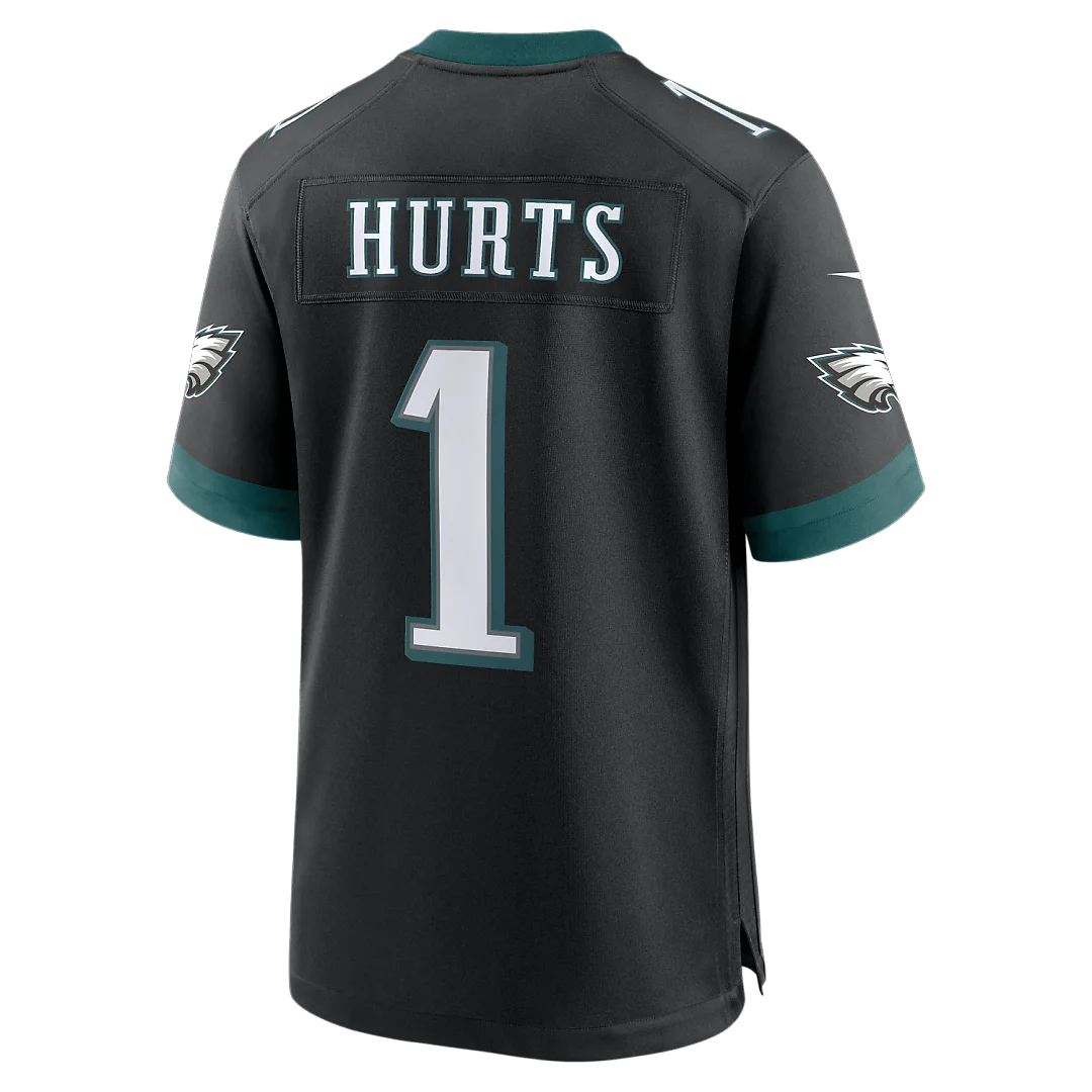 Zennovawear Jalen Hurts Philadelphia Eagles Alternate Game Jersey - Black