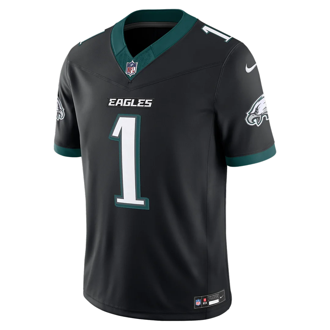 Zennovawear Jalen Hurts Philadelphia Eagles Alternate Vapor FUSE. Stitched Limited Jersey - Black