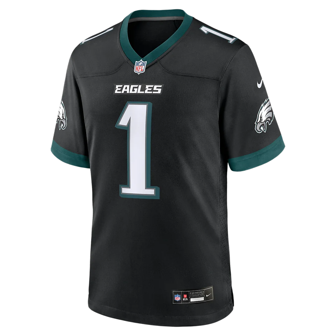 Zennovawear Jalen Hurts Philadelphia Eagles Alternate Game Jersey - Black