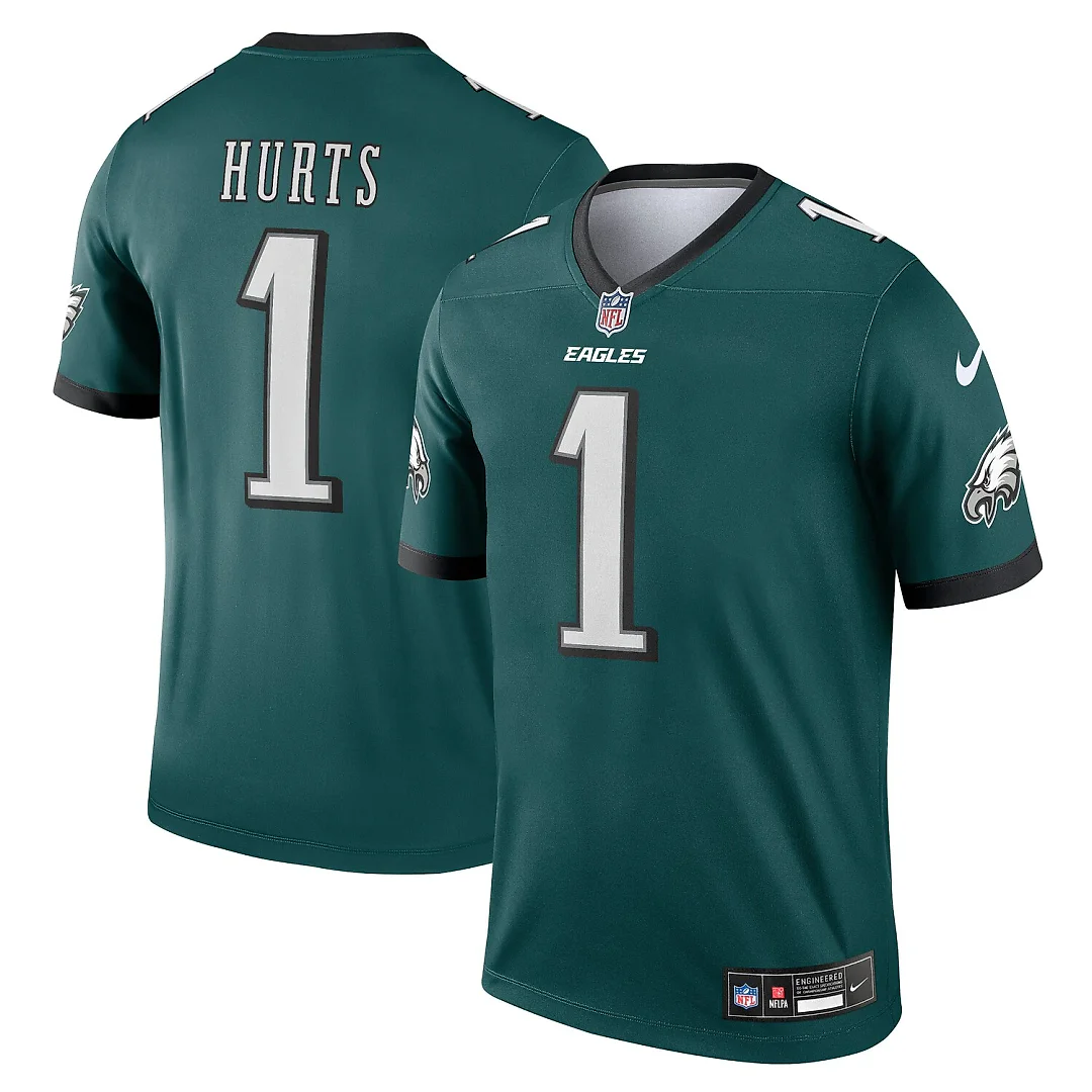 Zennovawear Jalen Hurts Philadelphia Eagles Legend Player Performance Top - Green