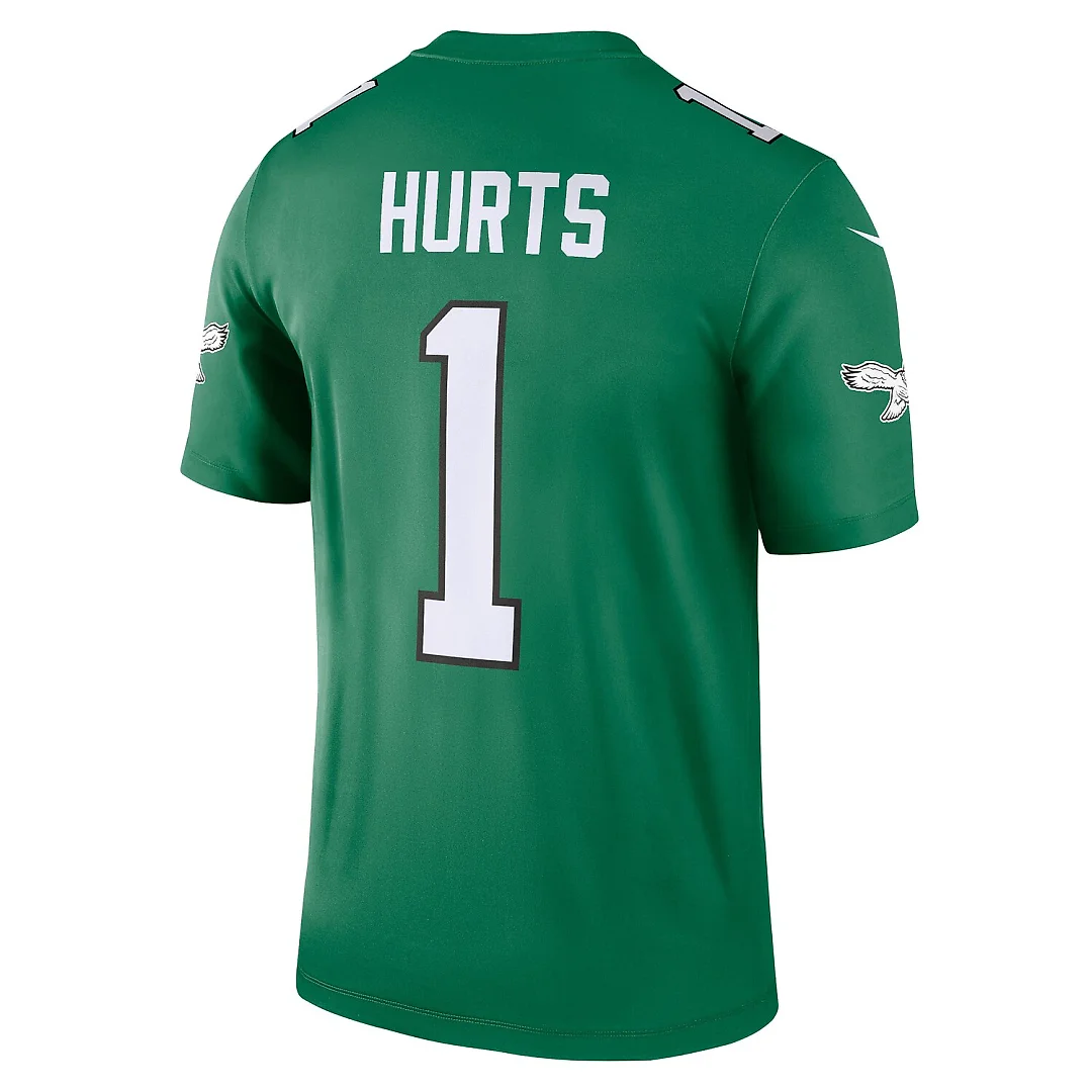 Zennovawear Jalen Hurts Philadelphia Eagles Legend Player Performance Top - Kelly Green