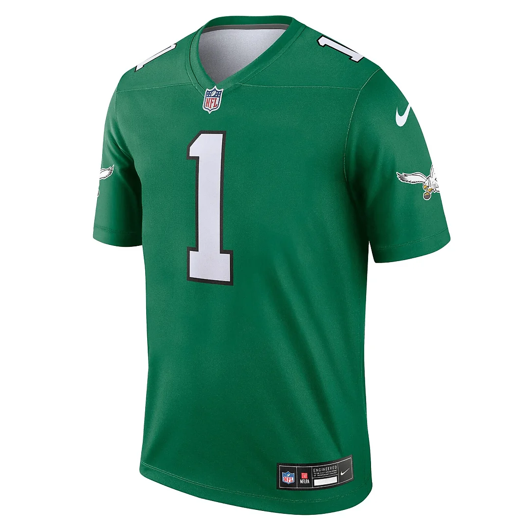 Zennovawear Jalen Hurts Philadelphia Eagles Legend Player Performance Top - Kelly Green