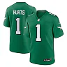 Zennovawear Jalen Hurts Philadelphia Eagles Alternate Game Player Jersey - Kelly Green