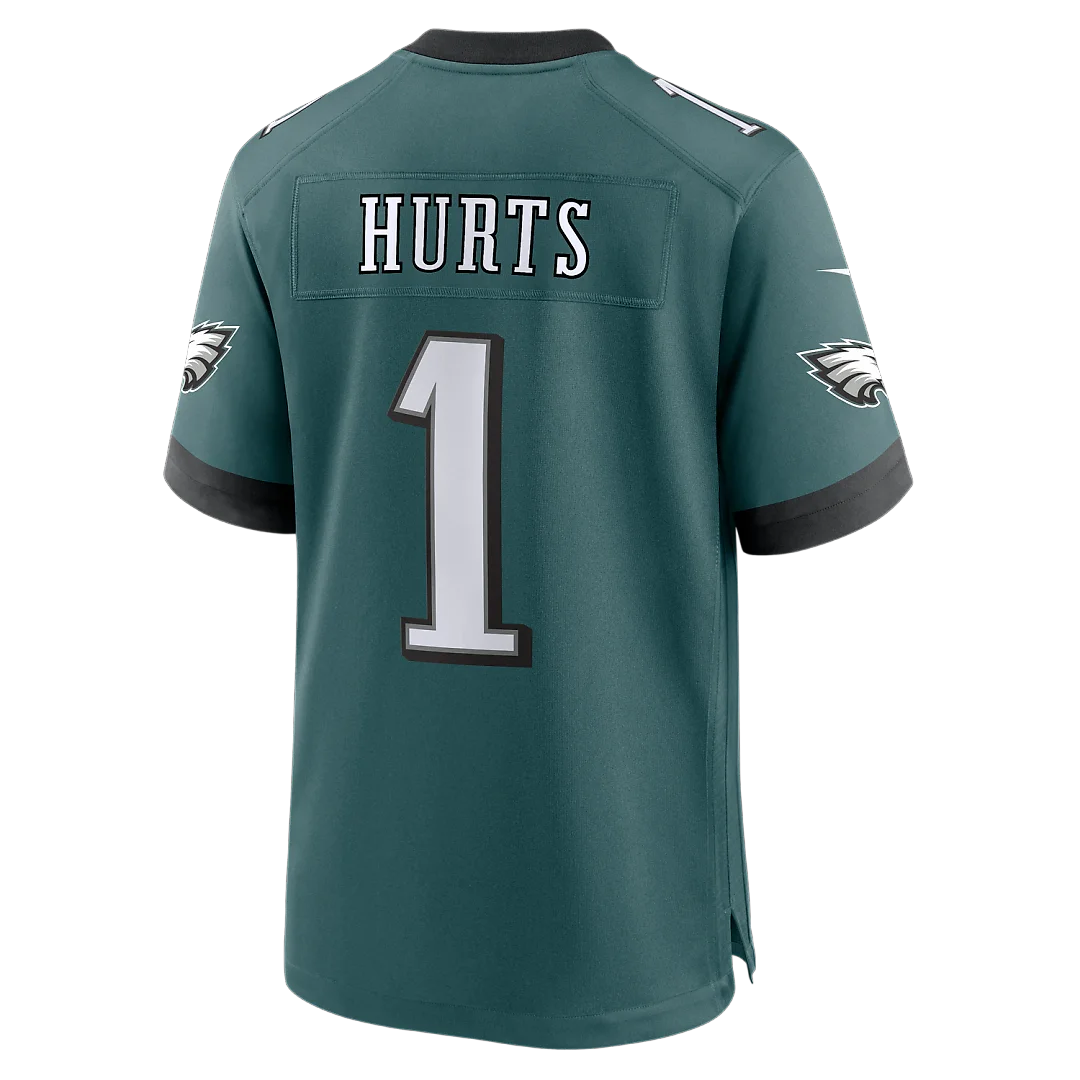 Zennovawear Jalen Hurts Philadelphia Eagles Team Game Jersey - Midnight Green