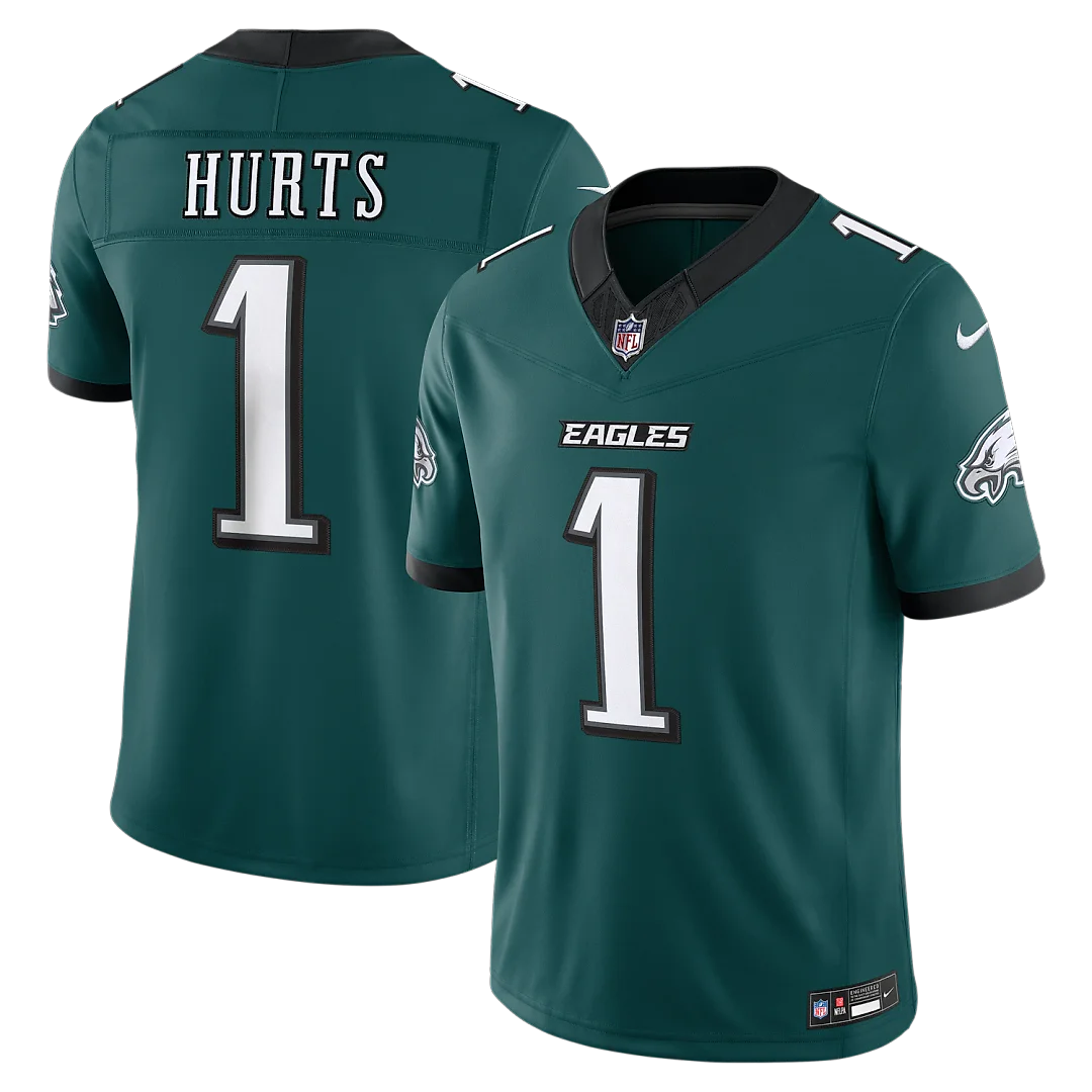 Zennovawear Jalen Hurts Philadelphia Eagles Team Vapor FUSE. Stitched Limited Jersey - Midnight Green