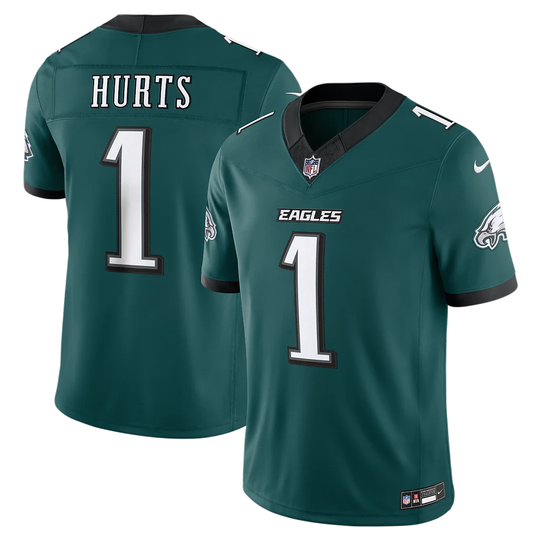Zennovawear Jalen Hurts Philadelphia Eagles Team Vapor FUSE. Stitched Limited Jersey - Midnight Green