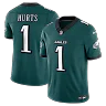 Zennovawear Jalen Hurts Philadelphia Eagles Team Vapor FUSE. Stitched Limited Jersey - Midnight Green