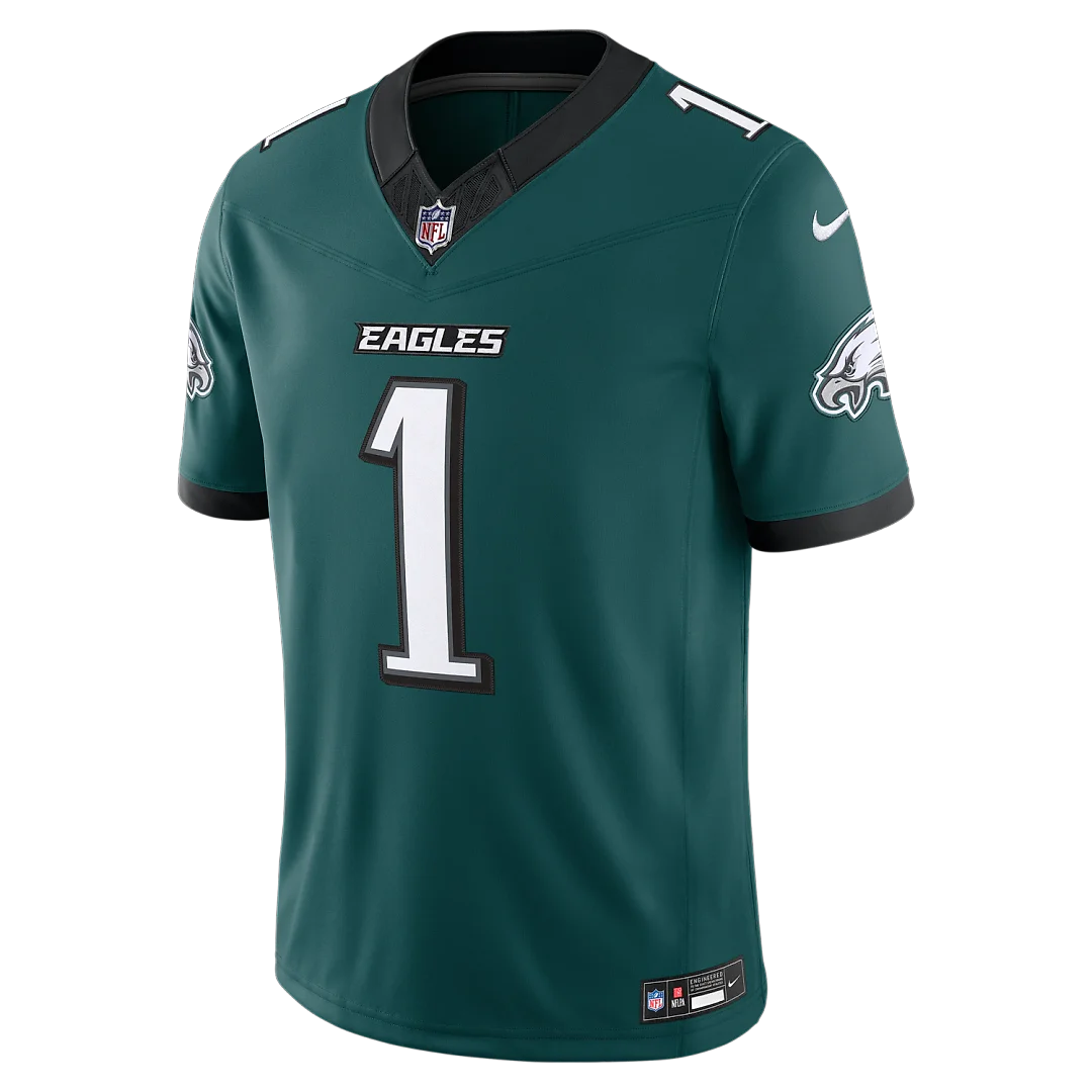 Zennovawear Jalen Hurts Philadelphia Eagles Team Vapor FUSE. Stitched Limited Jersey - Midnight Green