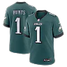Zennovawear Jalen Hurts Philadelphia Eagles Team Game Jersey - Midnight Green