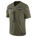 Zennovawear Jalen Hurts Philadelphia Eagles 2025 Salute to Service Limited Jersey - Olive