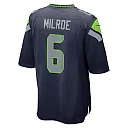Zennovawear Jalen Milroe Seattle Seahawks 2025 NFL Draft Game Jersey - College Navy